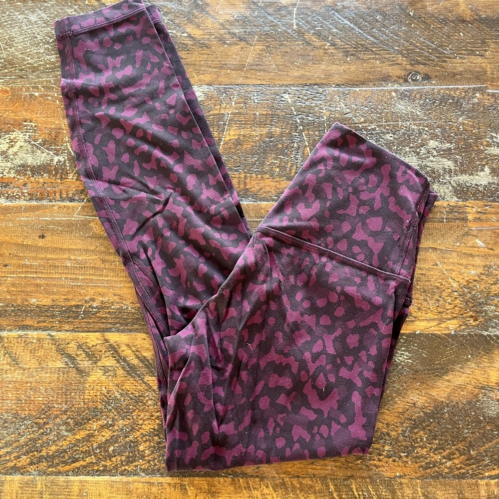 Lululemon Purple Leopard Print Leggings